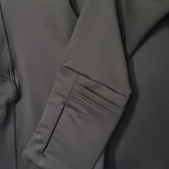 Athleta Black 1/4 Zip Long Sleeve Pullover Jacket Top Back Pocket Size XXS - Picture 4 of 13